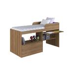 Cama Alta Multifuncional Com Nicho E Escrivaninha Marrom