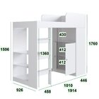 Cama Alta Multifuncional Infantil/juvenil Com Armário E Escri