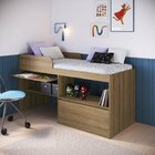 Cama Alta Multifuncional Solteiro Infantil/juvenil Com Estaçã