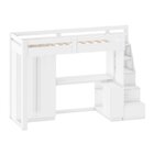 Cama Alta Office Adulto Com Roupeiro E Escrivaninha Moon Yesc