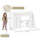 Cama Alta Office Adulto Com Roupeiro E Escrivaninha Moon Yesc