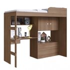 Cama Alta Solteiro Infantil/juvenil Multifuncional Com Baú E