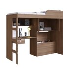 Cama Alta Solteiro Infantil/juvenil Multifuncional Com Baú E