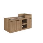 Cama Alta Solteiro Multifuncional Com Escrivaninha Mel