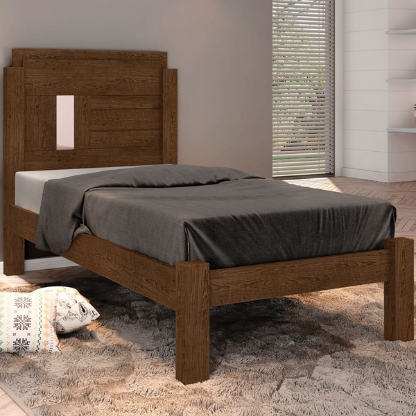 Cama Angra Solteiro Malbec Com Colchão