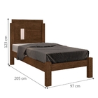 Cama Angra Solteiro Malbec Com Colchão