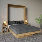 Cama Articulada De Casal 209x198cm Com 2 Mesas De Cabeceira,