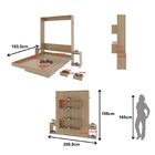 Cama Articulada De Casal 209x198cm Com 2 Mesas De Cabeceira,