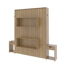 Cama Articulada De Casal 209x198cm Com 2 Mesas De Cabeceira,