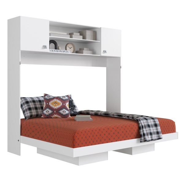 Cama Articulável Horizontal  Casal C/ Aereo 140 Dallas Branco