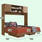 Cama Articulável Horizontal Casal Com Aéreo Dallas Nogal