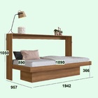 Cama Articulavel Horizontal Solteiro C/ Estacao De Trabalho 9