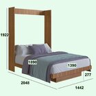 Cama Articulável Vertical Casal Vancouver Nogal