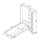 Cama Articulável Vertical Solteiro C/ Estante 90 Vancouver Br