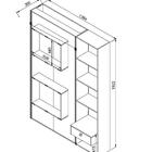 Cama Articulável Vertical Solteiro C/ Estante 90 Vancouver No