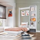 Cama Articulável Vertical Solteiro Com Estante Vancouver Bran