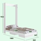 Cama Articulável Vertical Solteiro Vancouver Branco