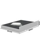 Cama Auxiliar De Solteiro Moderna Branco Valen Móveis