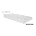 Cama Auxiliar Infantil Com Rodízios Branca