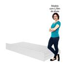 Cama Auxiliar Infantil Com Rodízios Branca