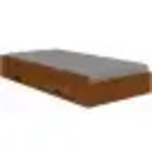 Cama Auxiliar Milenio Solteiro Com 2 Gavetas D Doro Cor Marrom