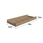 Cama Auxiliar Para Beliche 1 Colchão Aveiro Oak