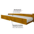 Cama Auxiliar Premium Carvalho Rústico - Conquista