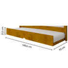 Cama Auxiliar Premium Carvalho Rústico - Conquista