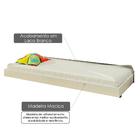 Cama Auxiliar Prime Com Acabamento Em Laca - Madeira Maciça -