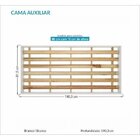 Cama Auxiliar Solteiro Branco