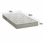 Cama Auxiliar Solteiro Com Colchão E Rodízios Branco