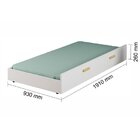 Cama Auxiliar Solteiro Em Mdf 191cm