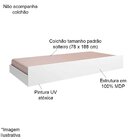 Cama Auxiliar Solteiro Infanto Juvenil Mdp Clara Branco/amade