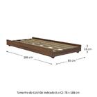 Cama Auxiliar Solteiro Para Colchão 78 X 188cm Multimóveis Cr