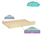 Cama Babá Com Cama Auxiliar Reversível Casatema Madeiraorigin