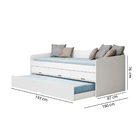 Cama Babá Happy Com Auxiliar E Gavetas - Branco