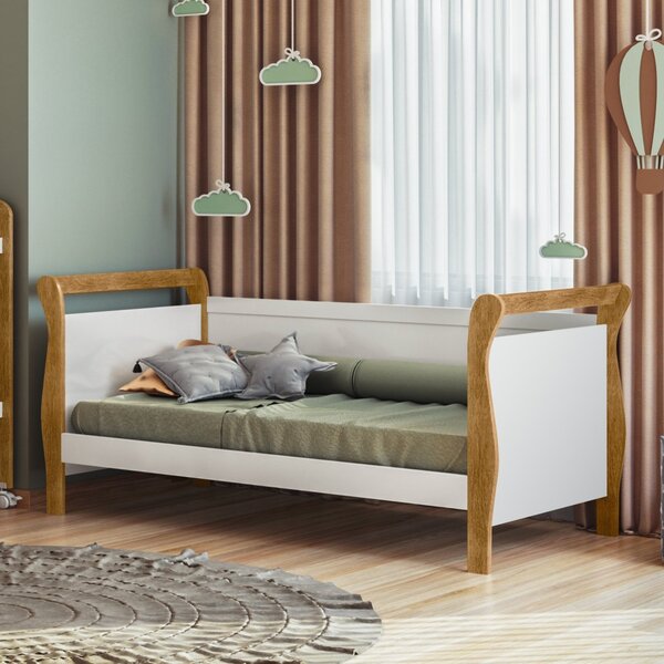 Cama Babá Infantil Allegra 100% Mdf Branco / Ypê