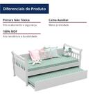 Cama Babá Júlia Com Cama Auxiliar Branco Brilho Carolina Baby