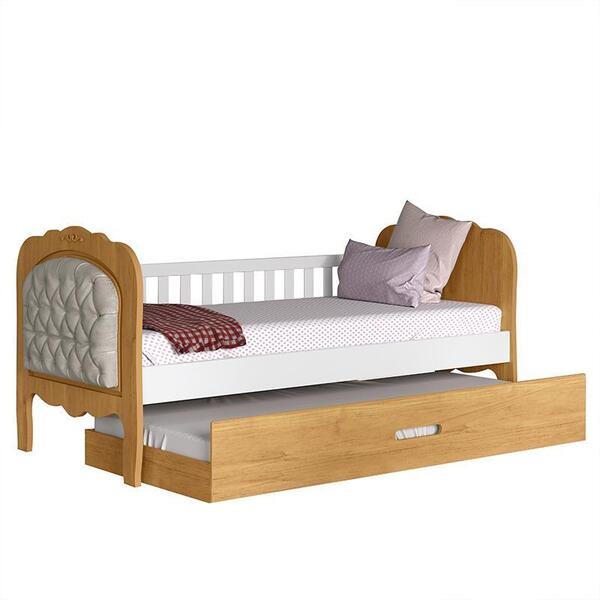 Cama Babá Provence New Com Capitonê E Auxiliar - Matic Móveis