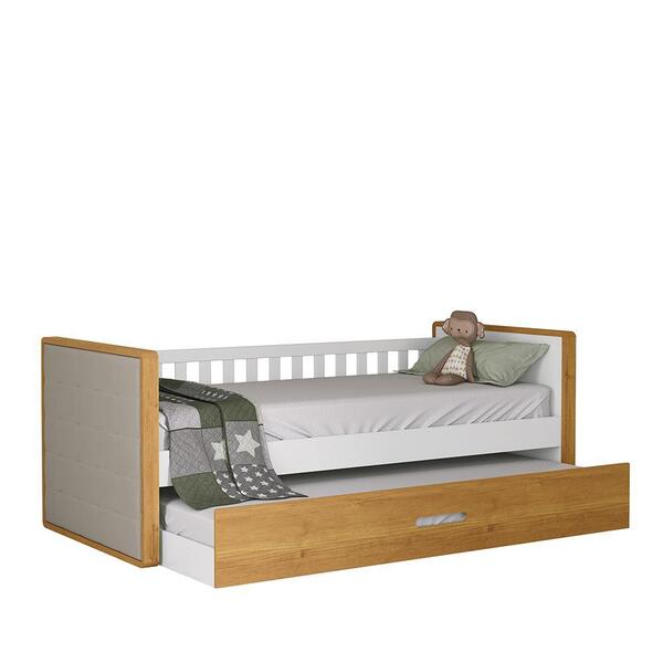 Cama Babá Tutto New Com Capitonê, Auxiliar E 2 Colchões Supre