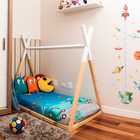 Cama Baixa - Modelo Cabana - Tamanho Solteiro - Pinus Natural