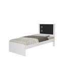 Cama Barcelona Solteiro Branco Com Preto - Tebarrot Móveis