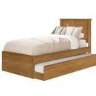 Cama Barcelona Solteiro Com Auxiliar Nature – Tebarrot Móveis