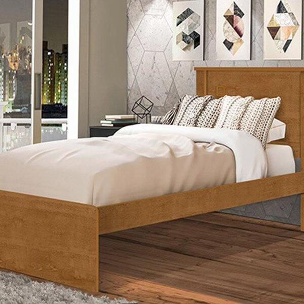 Cama Barcelona Solteiro Nature C/ Colchão - Tebarrot