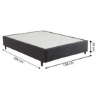 Cama Base Casal Poliester(1.38x1.88) Cinza