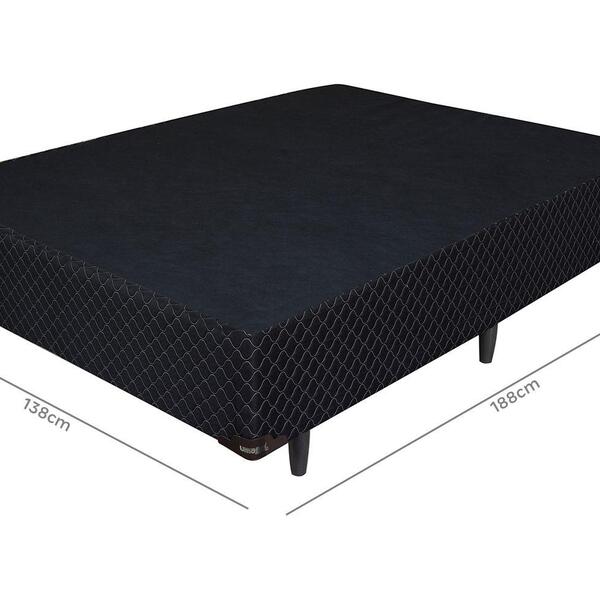 Cama Base Casal Poliester(1.38x1.88) Preto