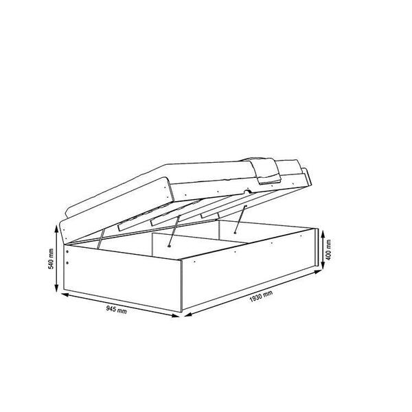 Cama Baú Espaçosa Solteiro Camila Malbec Com Colchão