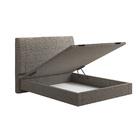 Cama Baú Flutuante Space Casal Linho - Skybox - Marrom