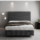 Cama Baú Flutuante Space Casal Linho - Skybox - Preto