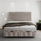 Cama Baú Flutuante Space Queen Size Linho - Skybox - Marrom